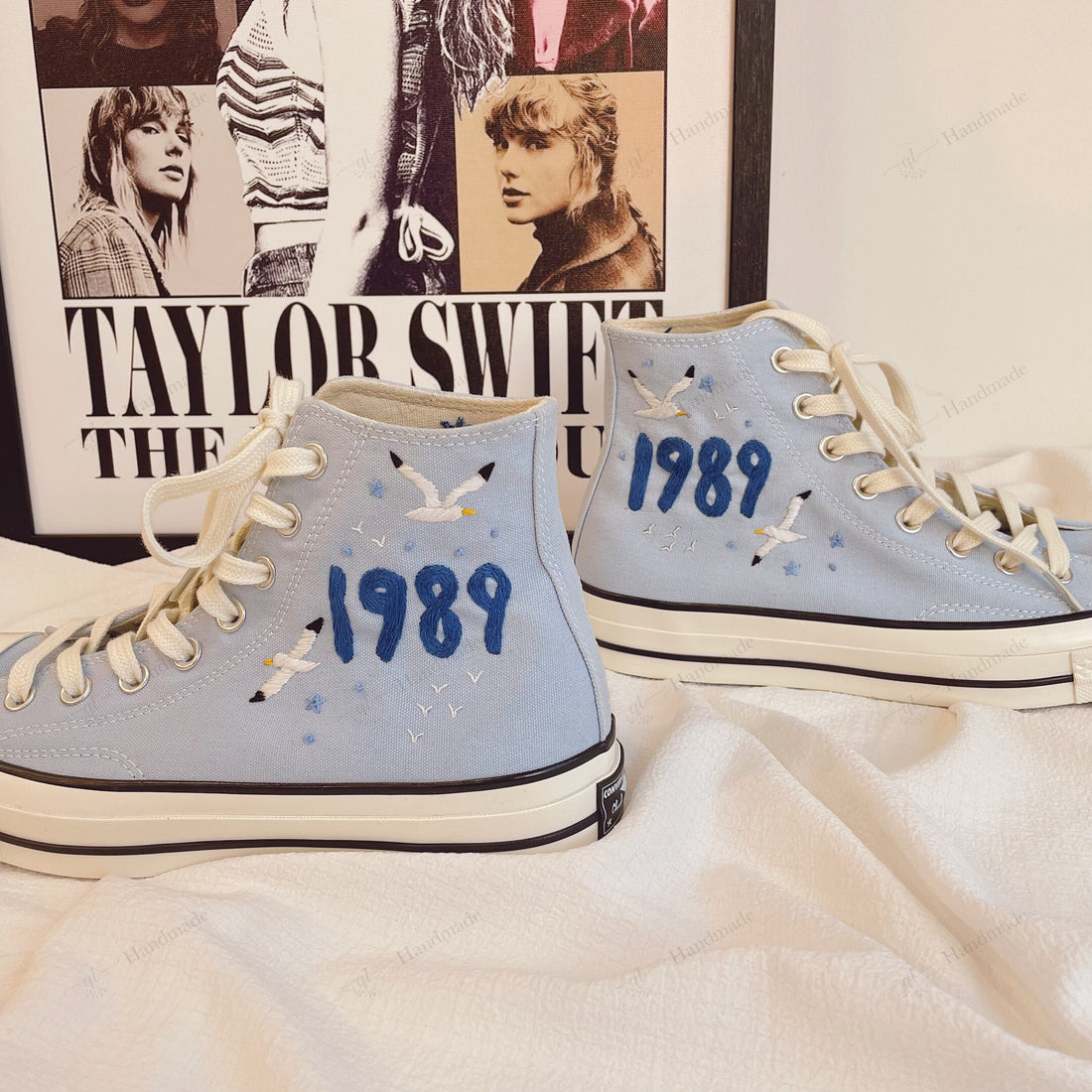 1989 Taylor Swift Hand Embroidered High Top Converse